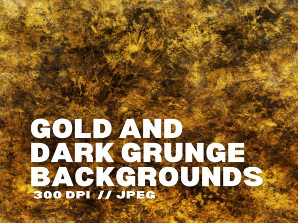 12 Gold and Dark Grunge Backgrounds