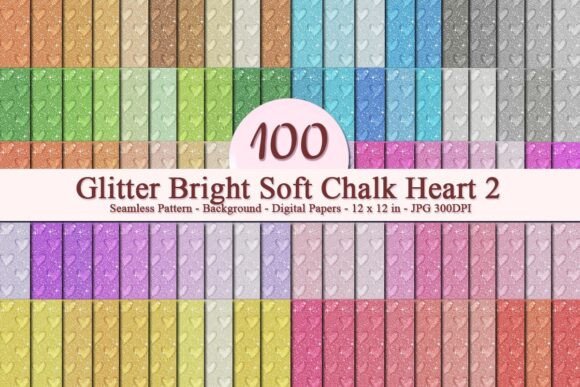 Glitter Bright Chalk Heart 2 Pattern: A Versatile Digital Asset for Creative Businesses
