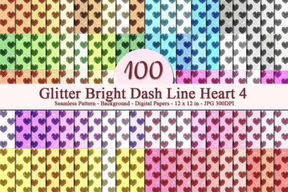 Glitter Bright Dash Line Heart 4 Pattern: A Strategic Digital Asset for Creative Businesses