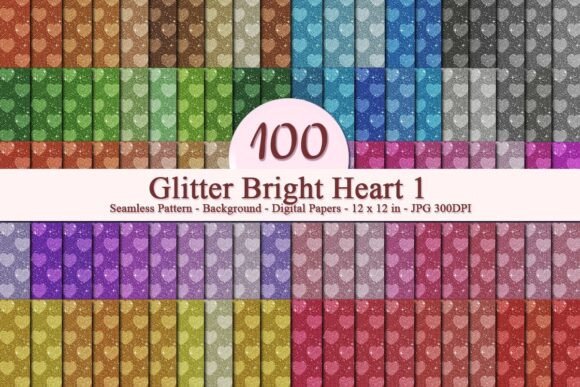Glitter Bright Heart 1 Pattern