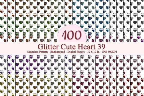 Glitter Cute Heart 39 Pattern: A Versatile Digital Design for Creative Businesses