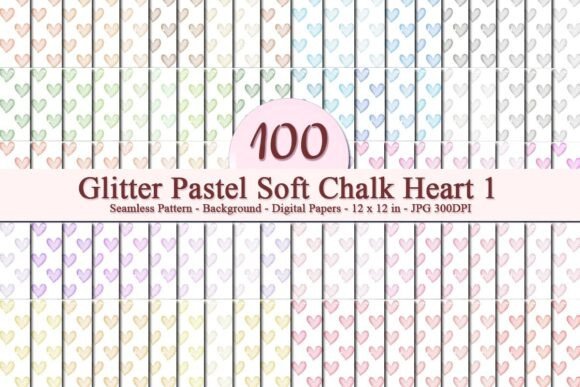 Glitter Pastel Chalk Heart 1 Pattern: A Versatile Digital Asset for Modern Creativity