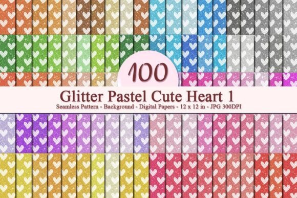Glitter Pastel Cute Heart 1 Pattern: A Versatile Digital Asset for Creative Projects