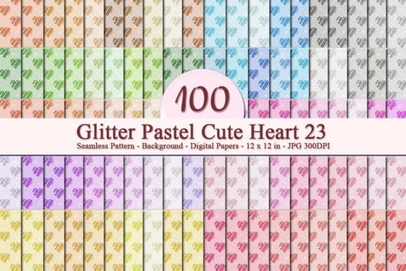 Glitter Pastel Cute Heart 23 Pattern: A Versatile Digital Asset for Creative Projects