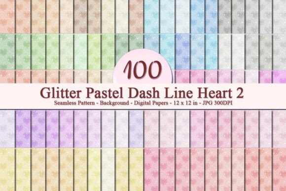 Glitter Pastel Dash Line Heart 2 Pattern: A Strategic Design for Business and Creativity