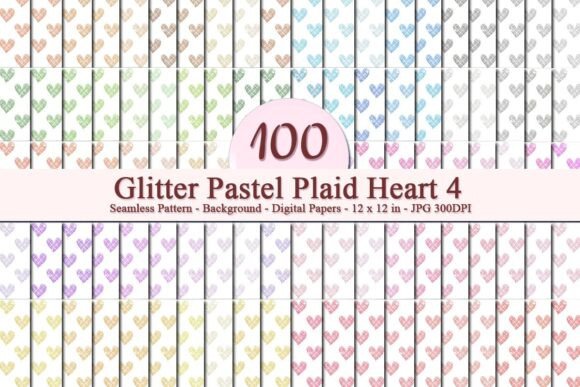 Glitter Pastel Plaid Heart 4 Pattern: A Strategic Digital Asset for Creative Businesses