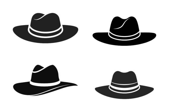 Stetson Hat Silhouette Icon Bundle: A Versatile Design Resource