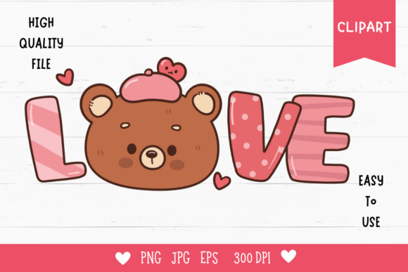 Valentine Clip Art Cute Teddy Bear Love4