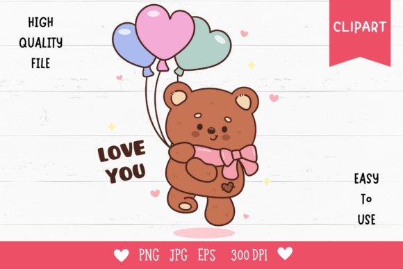 Valentine Clip Art Cute Teddy Bear Love5